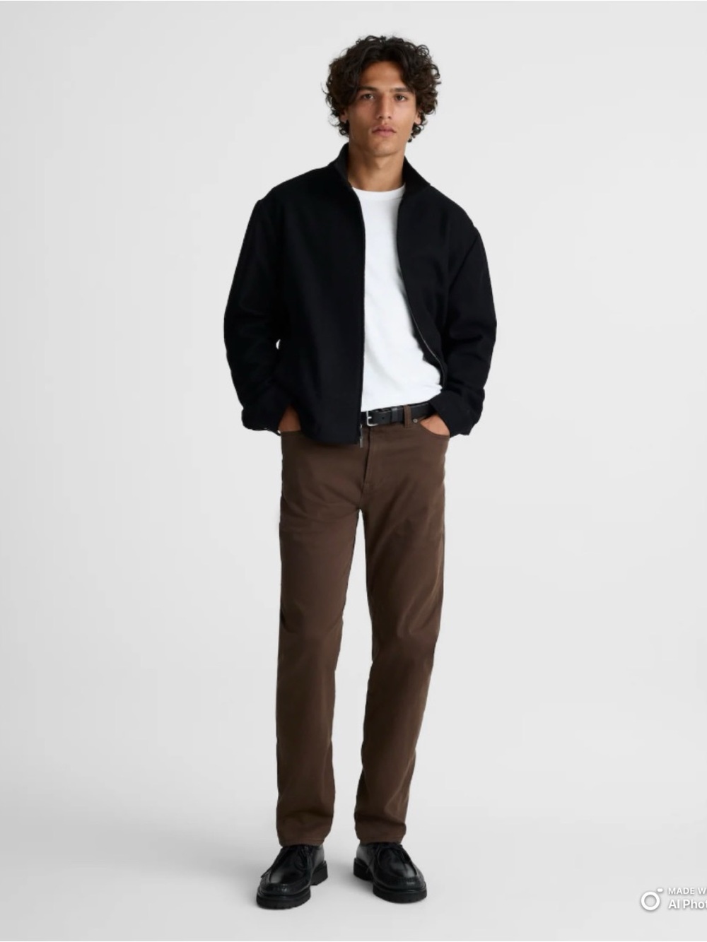 Madewell Dark Brown The Allday 1991 Straight-Leg Pant Size 33 x 32 NWOT *FLAWS*